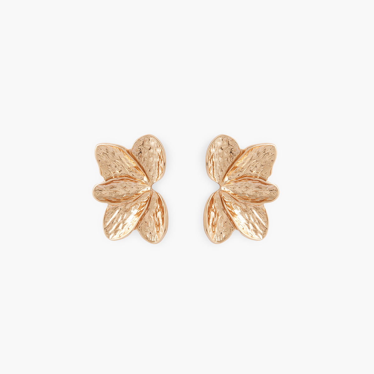 Boucles d'oreilles demi feuilles dorées