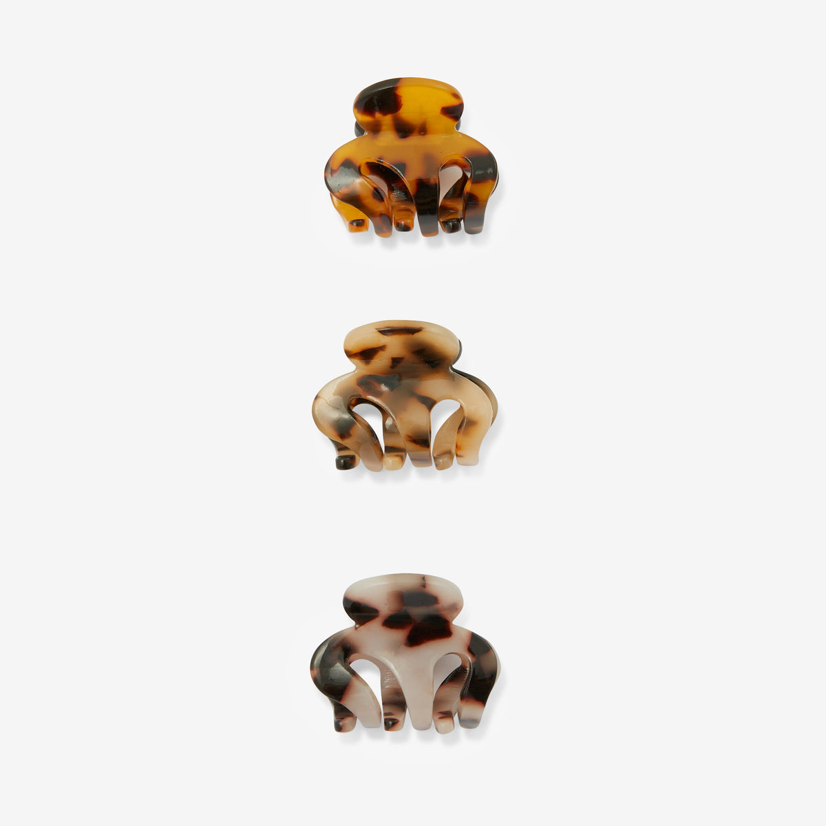 Set de 3 petites pinces à cheveux écailles