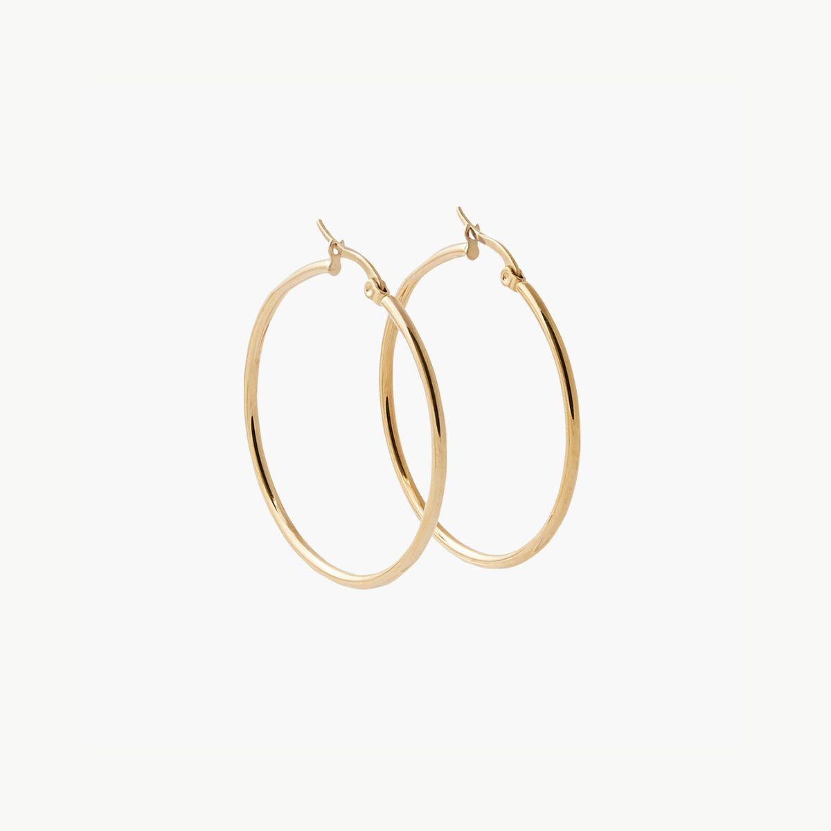 Créoles dorées acier inoxydable 40mm