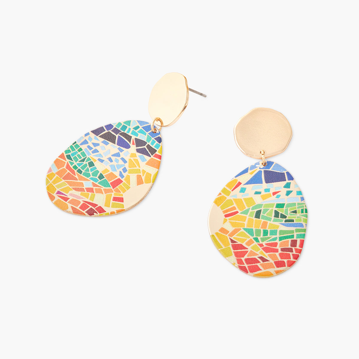 Boucles d'oreilles Balagane imprimé mosaïque