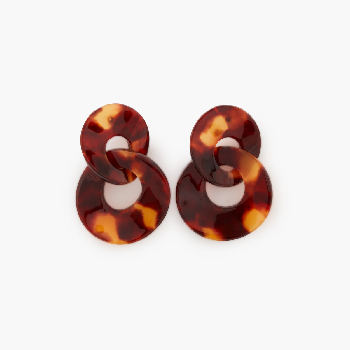 Boucles d'oreilles doubles cercles écailles