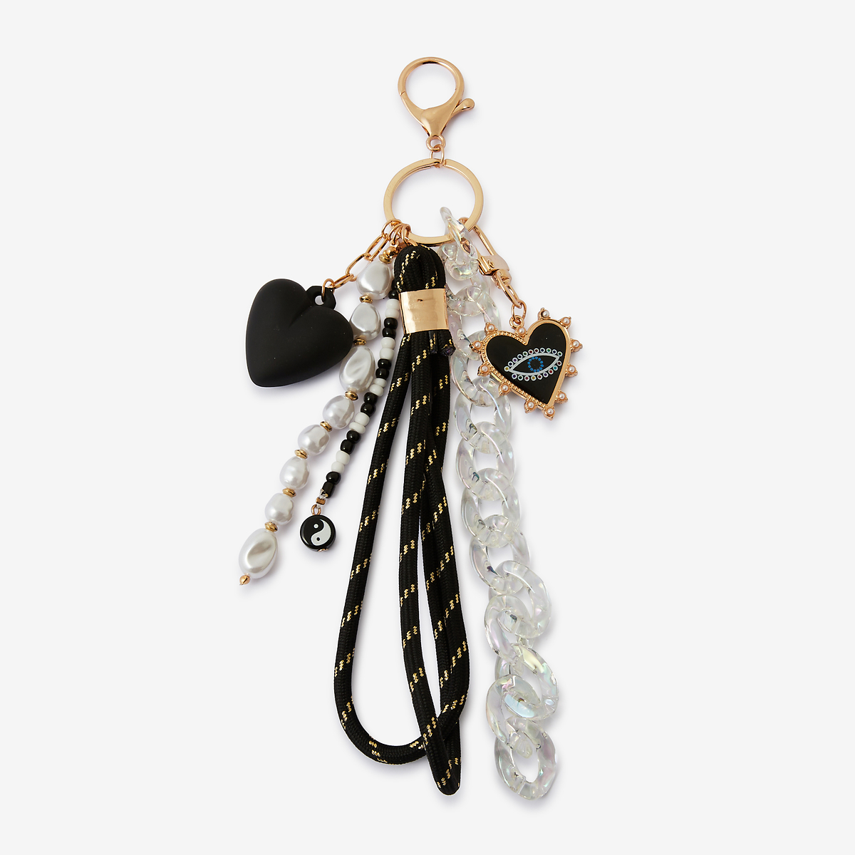 Porte-clés grigri corde et coeur