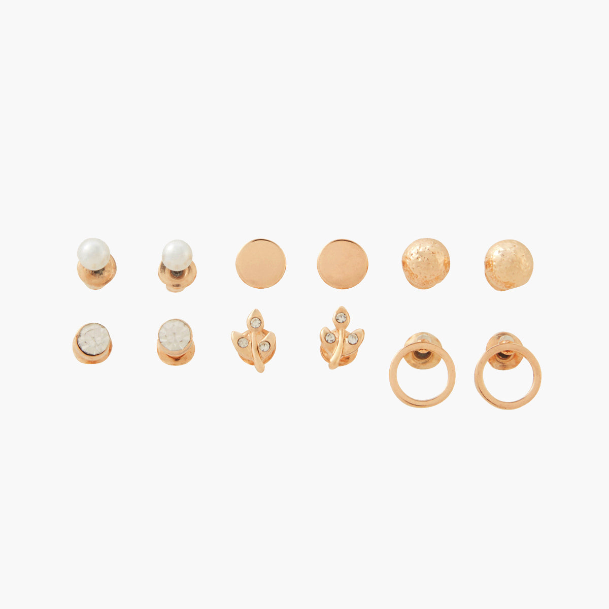 Set de 6 paires de puces d'oreilles assorties