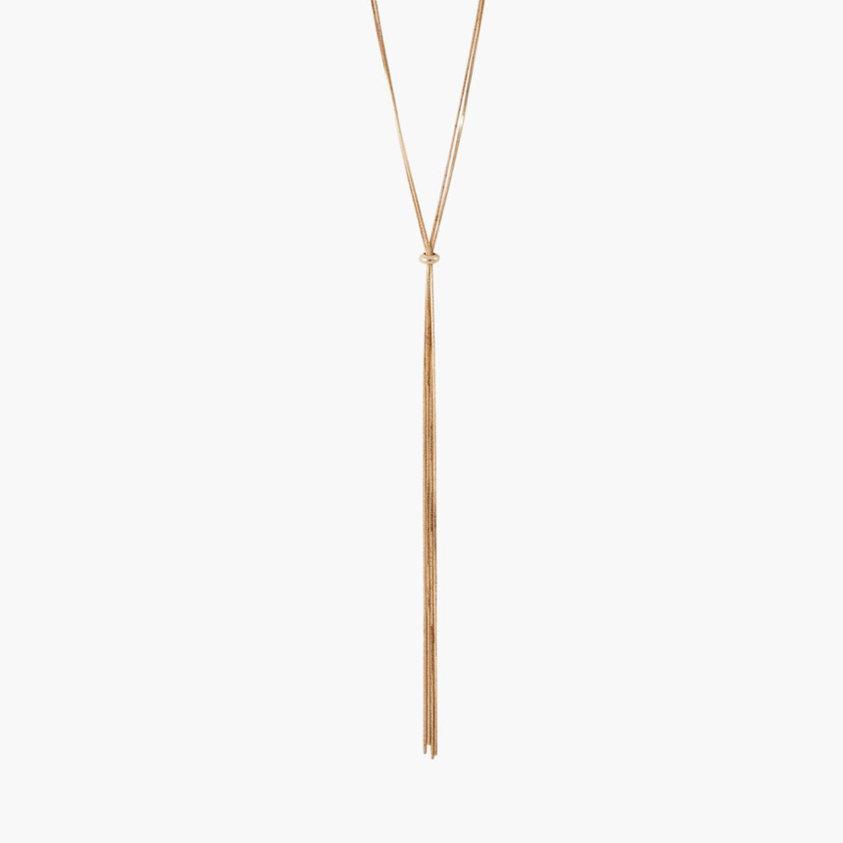 Collier sautoir chaîne dorée
