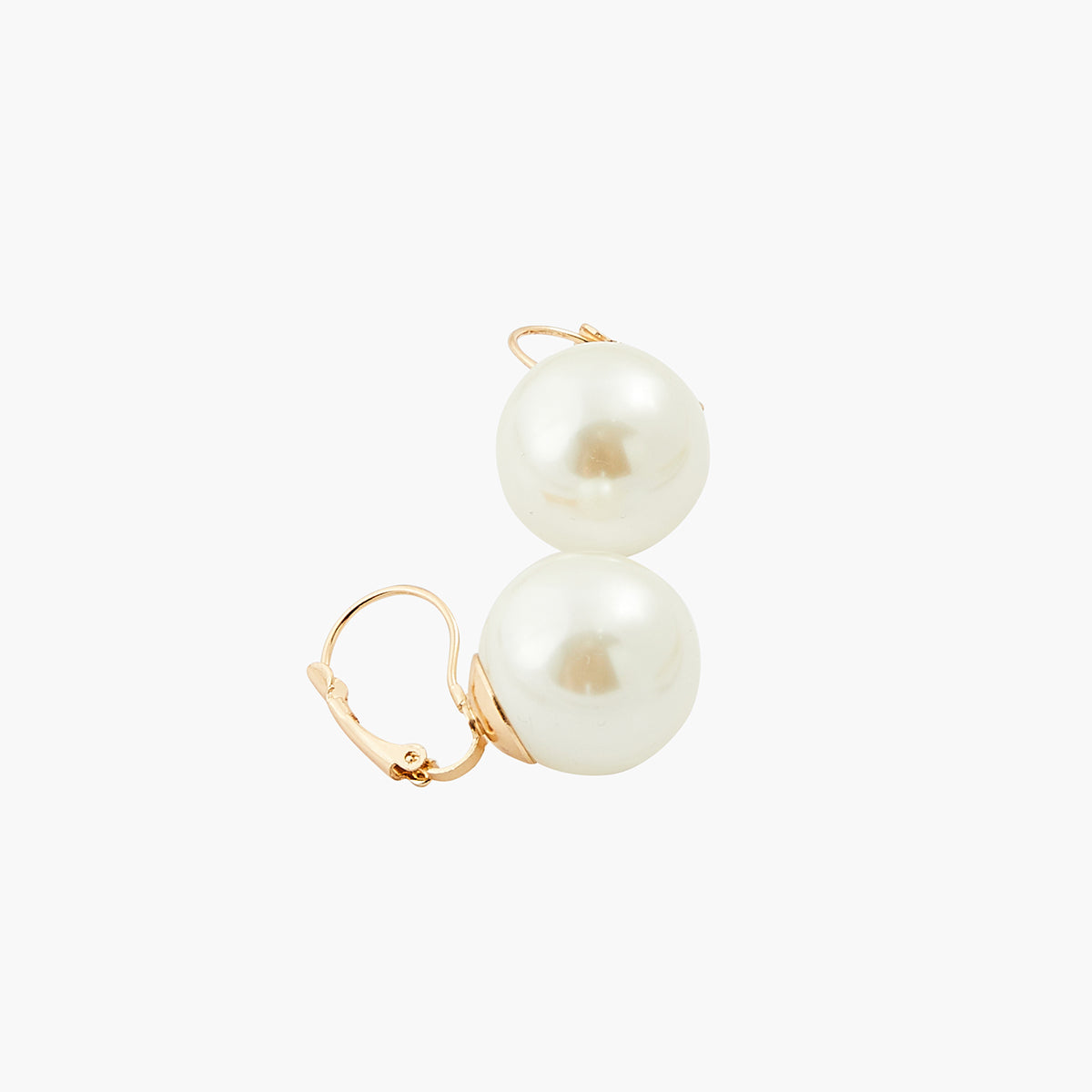 Boucles d'oreilles dormeuses perles de verre 18mm
