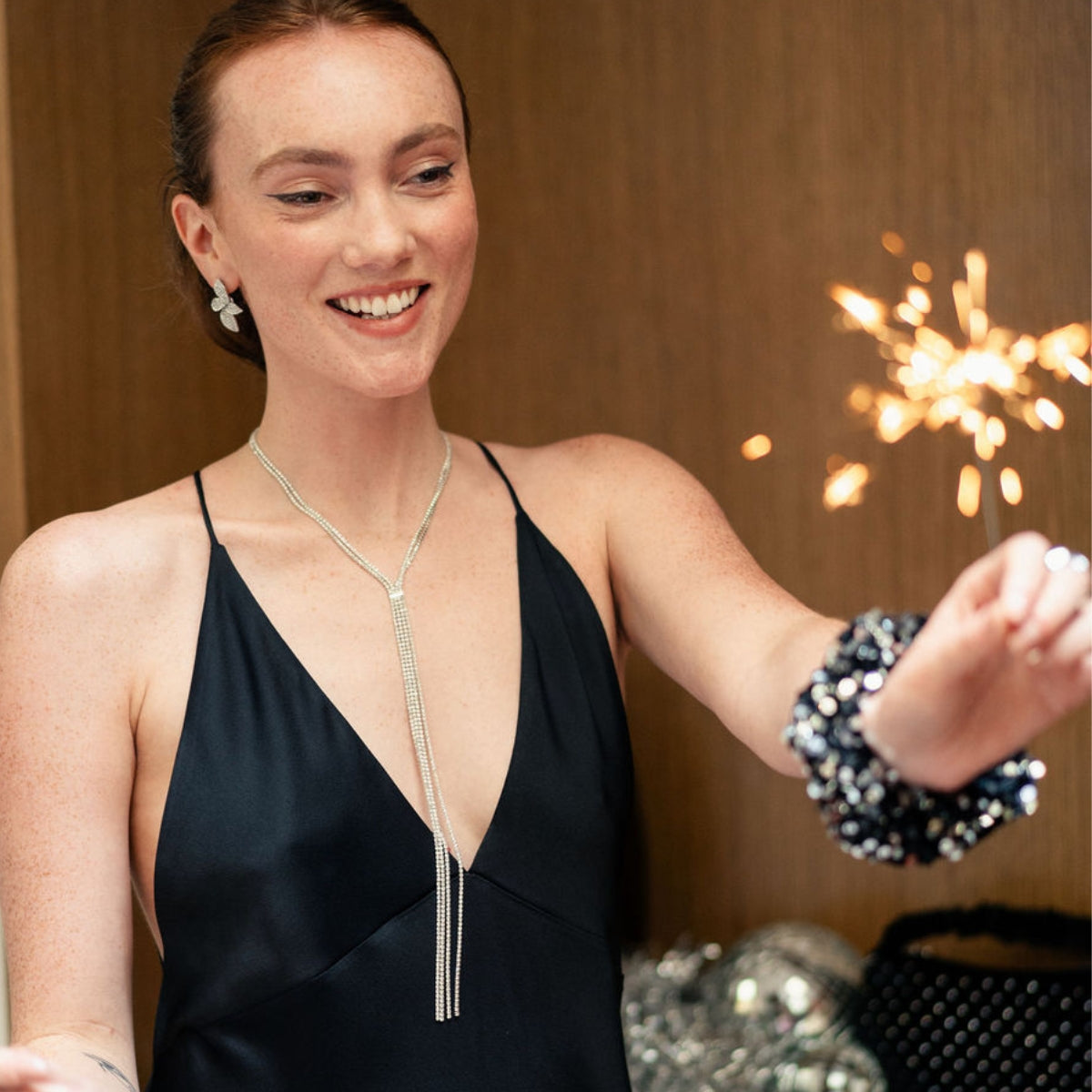 Sautoir 2 rangs en chaînes argentées