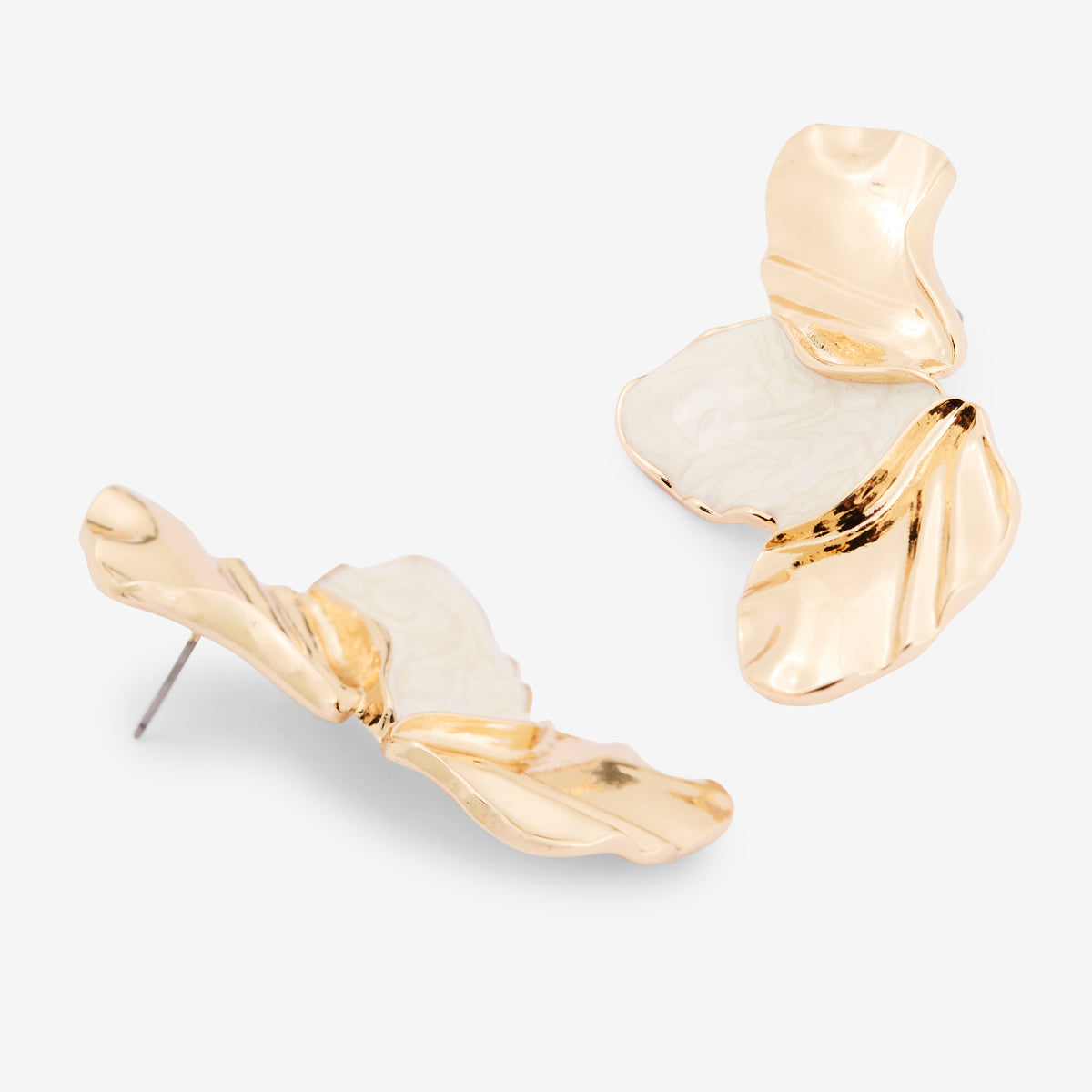 Boucles d'oreilles demi fleurs