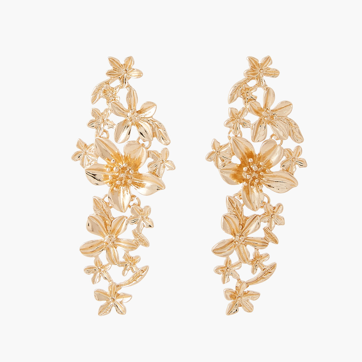 Boucles d'oreilles longues à fleurs