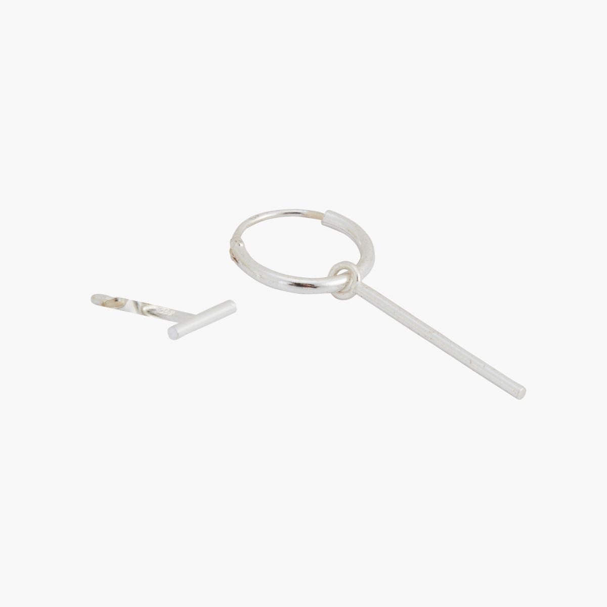 Set de boucles d'oreilles : 1 puce + 1 mini créole argent 925