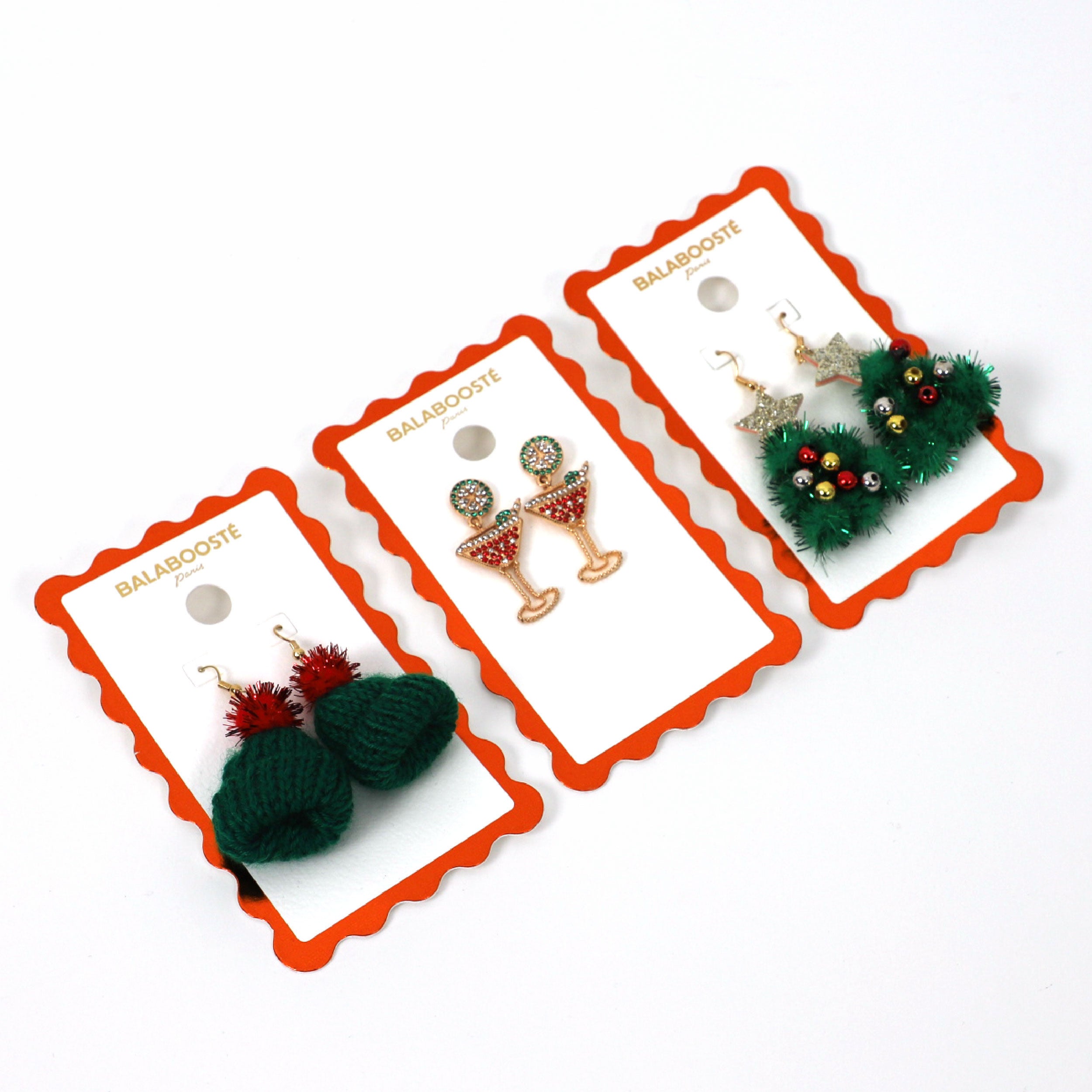 Boucles d'oreilles sapin de Noel