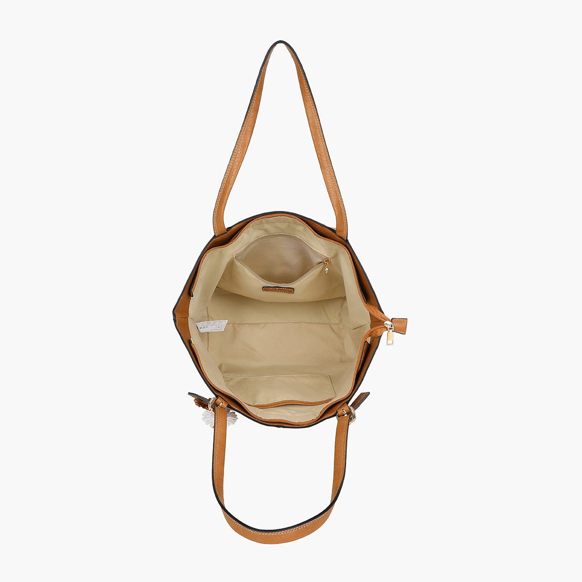 Sac cabas trapèze camel