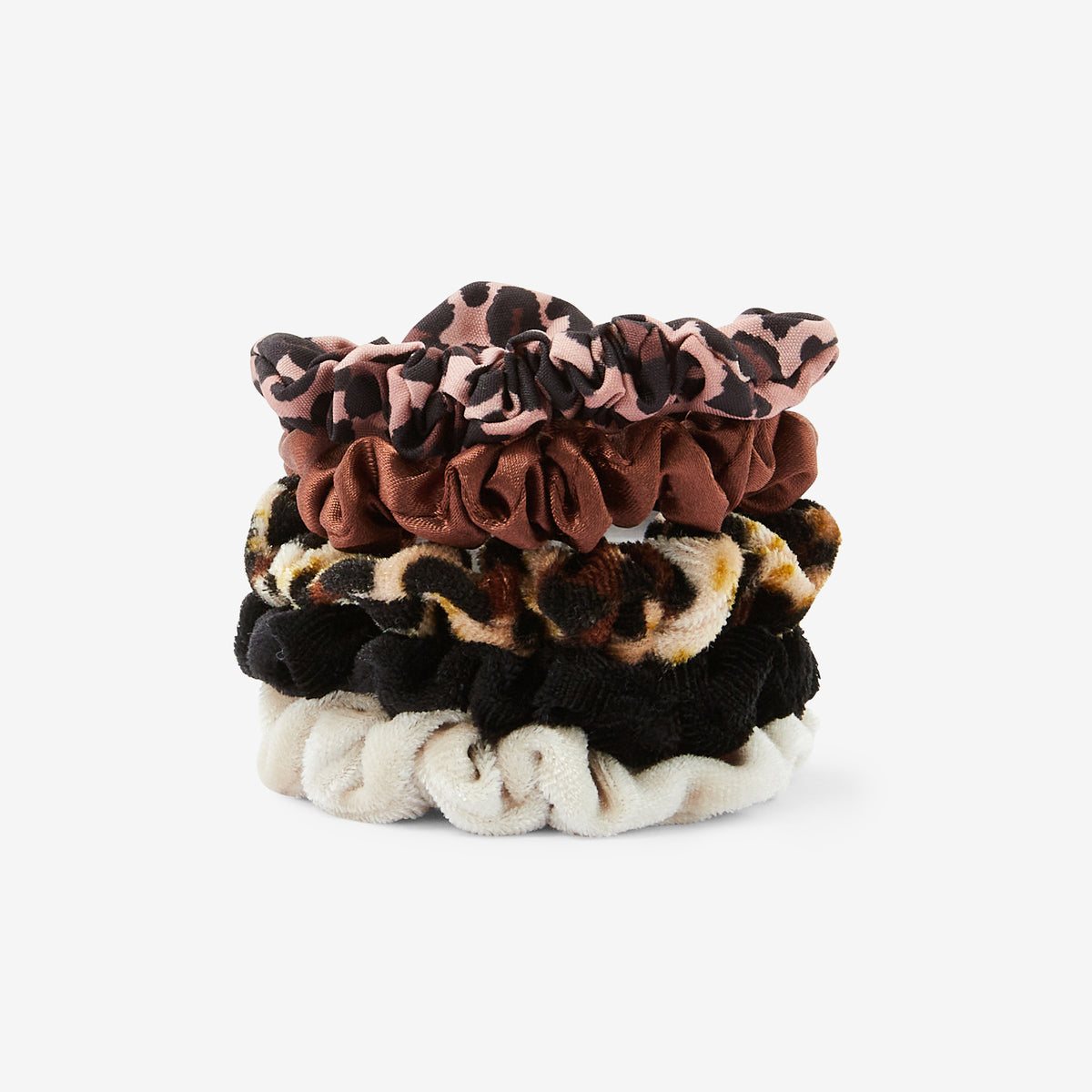 Set de 5 chouchous velours multicolores