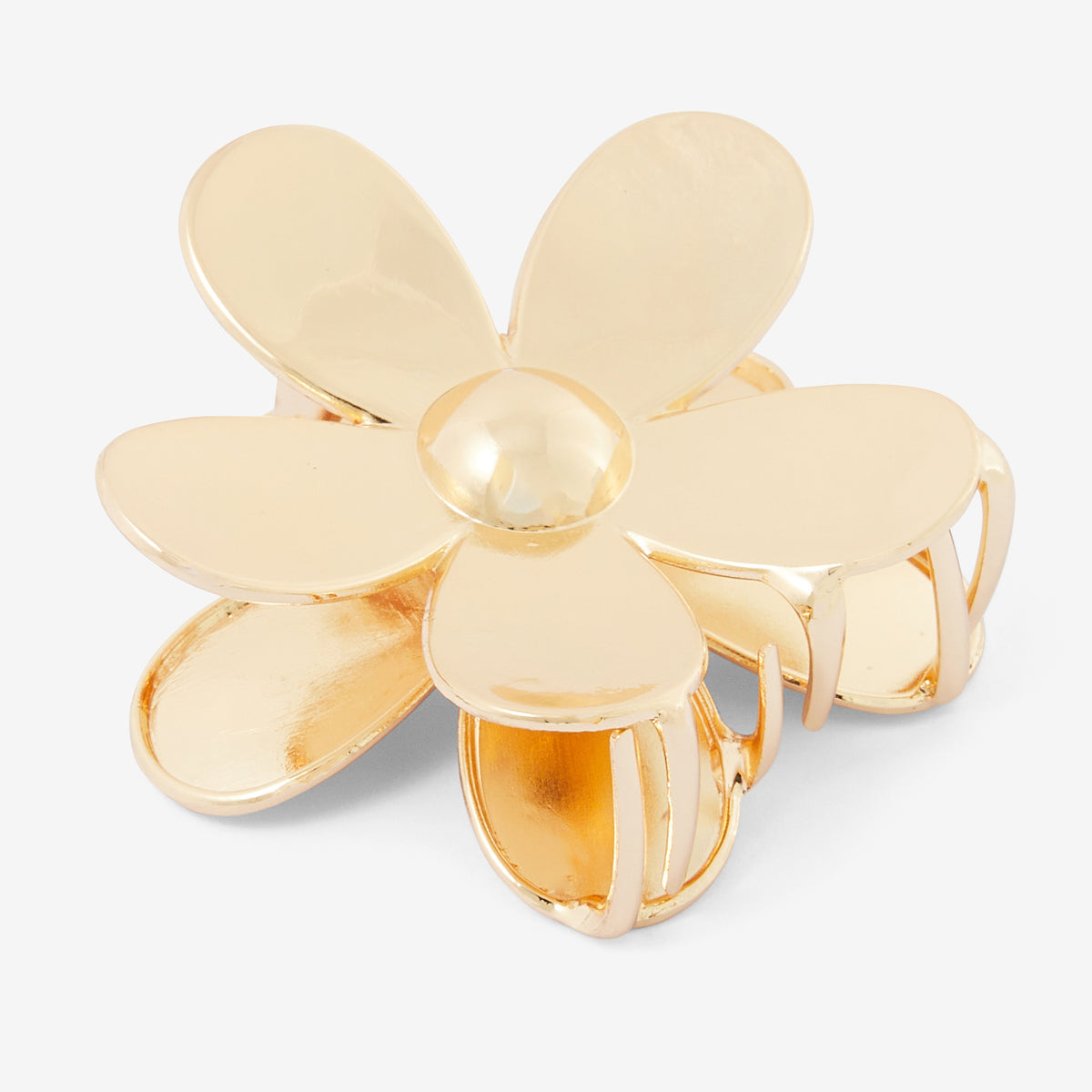 Pince à cheveux fleur dorée