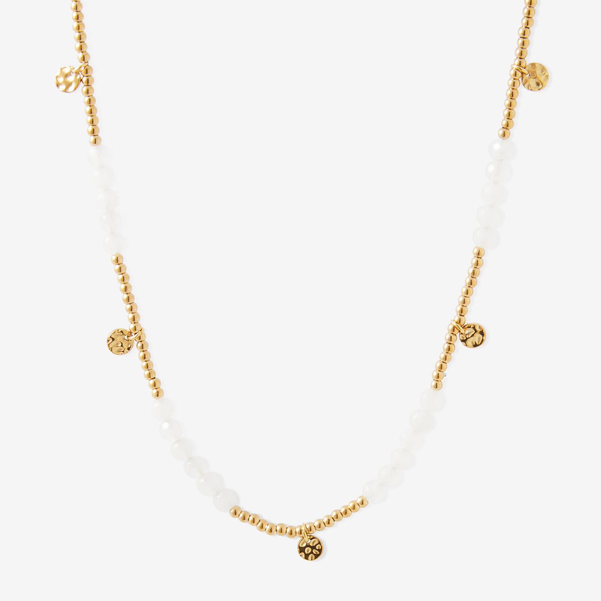 Collier chaine et pierre à pampilles Acier Inoxydable