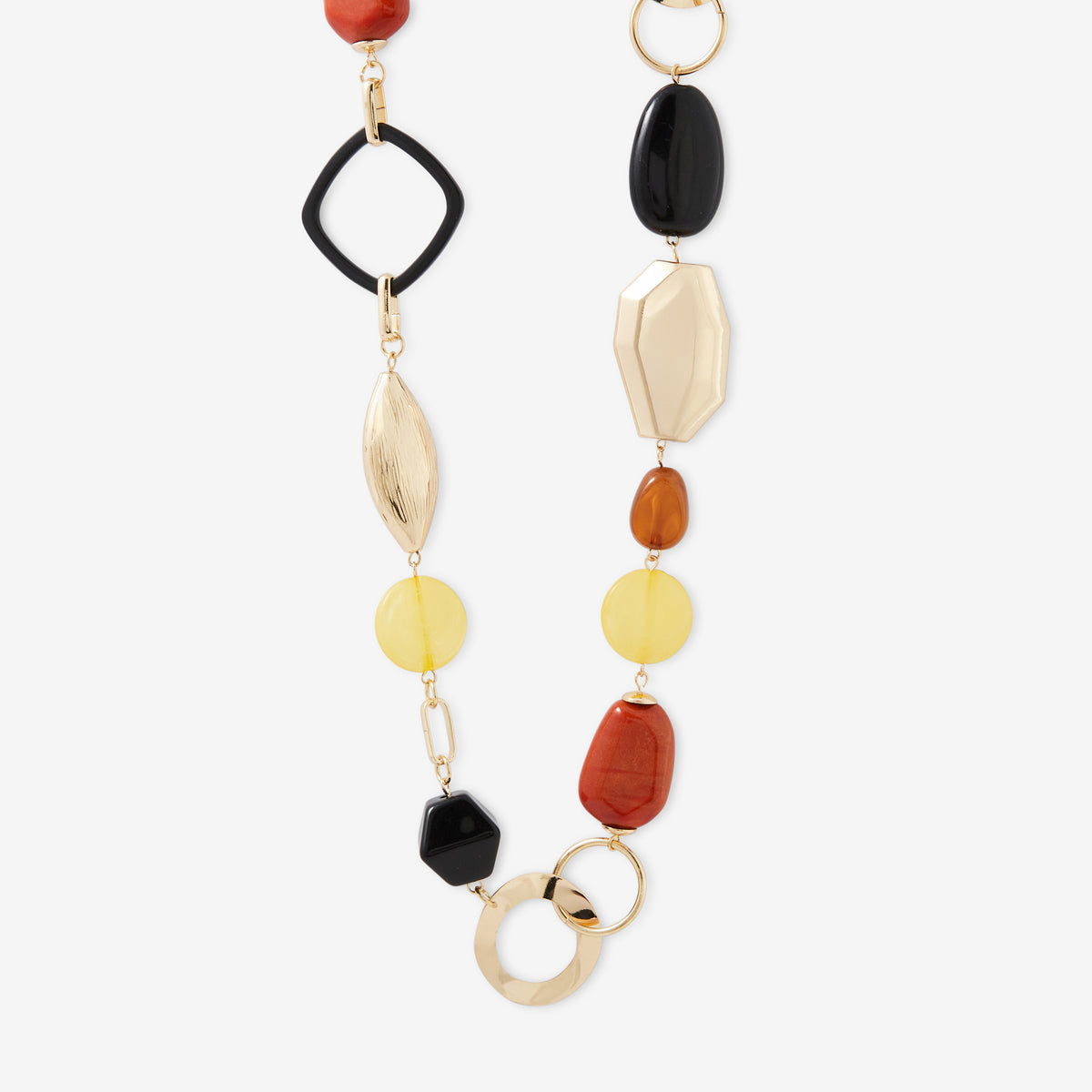 Sautoir grosses perles multicolores