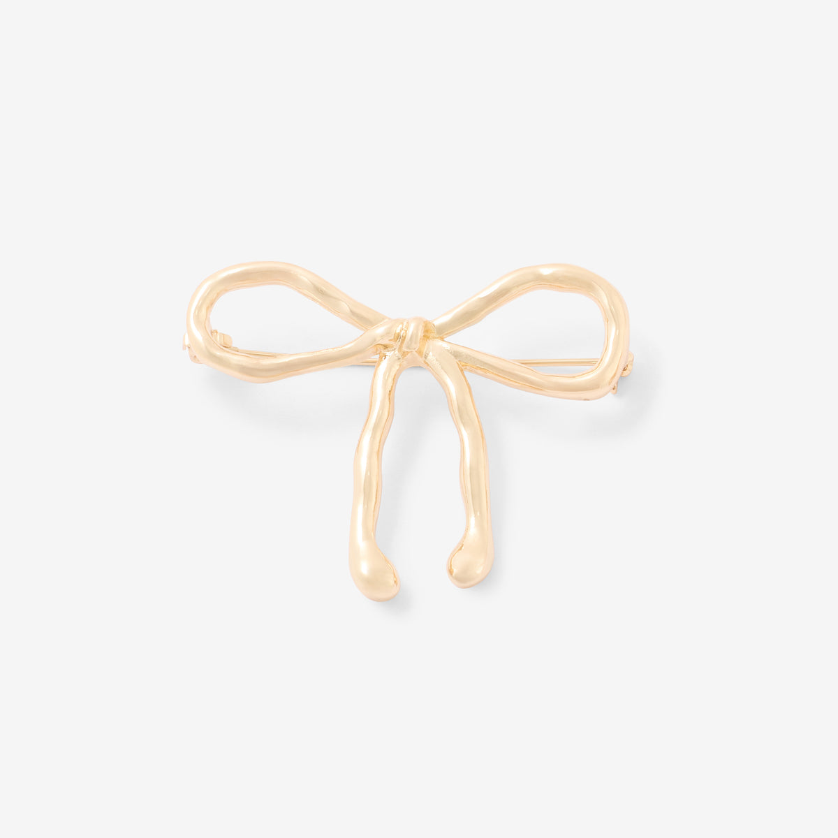 Broche nœud dorée
