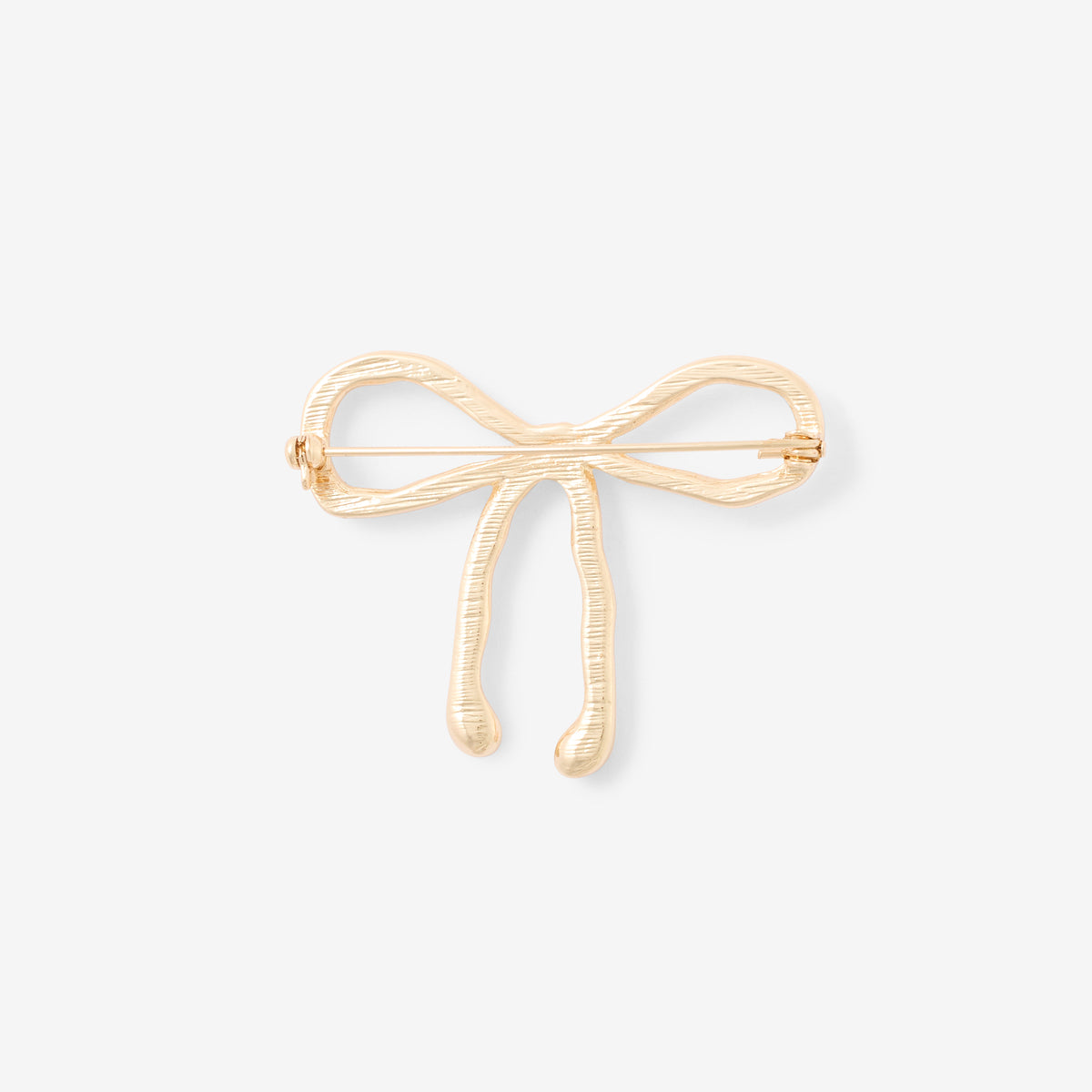 Broche nœud dorée