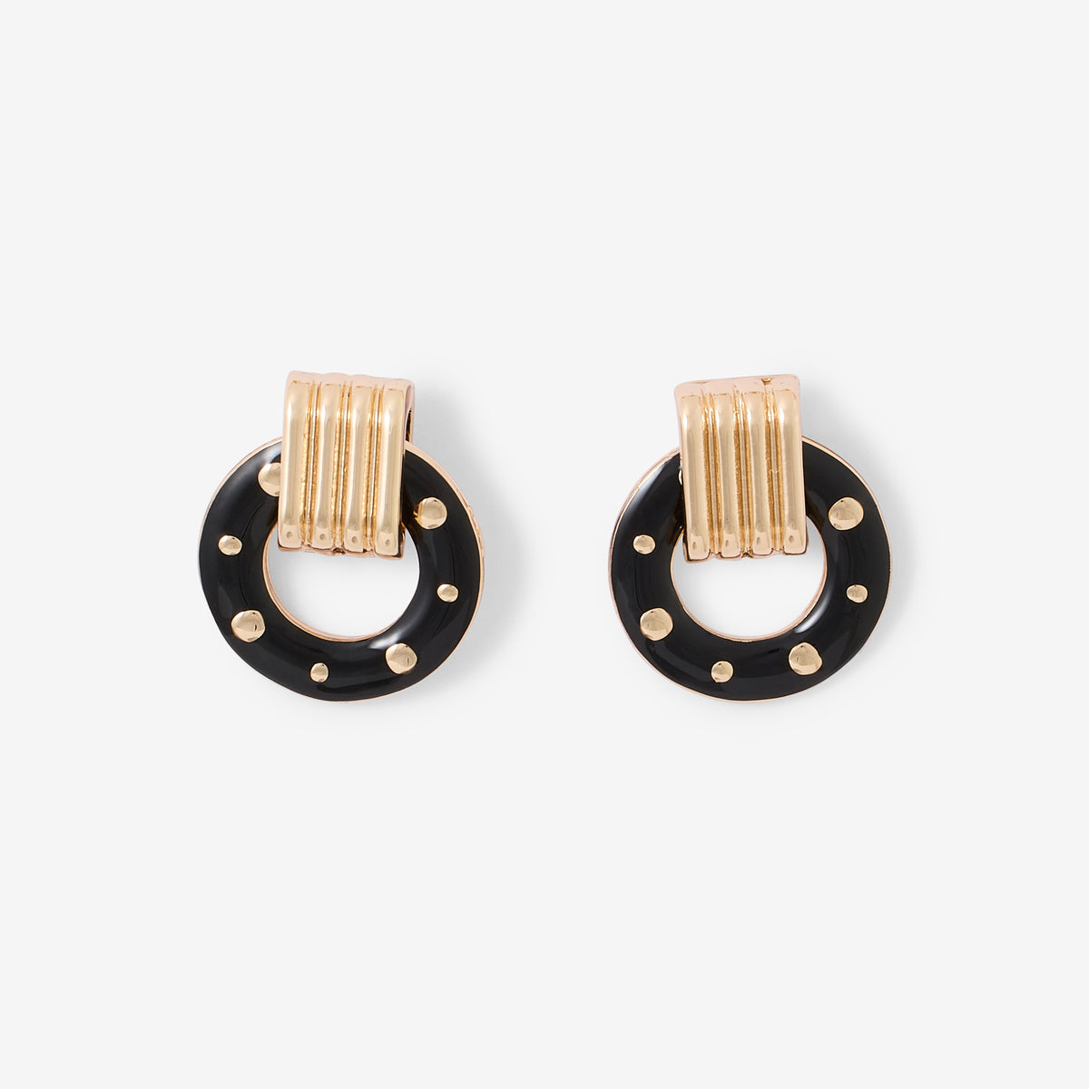 Boucles d'oreilles rondes cloutées