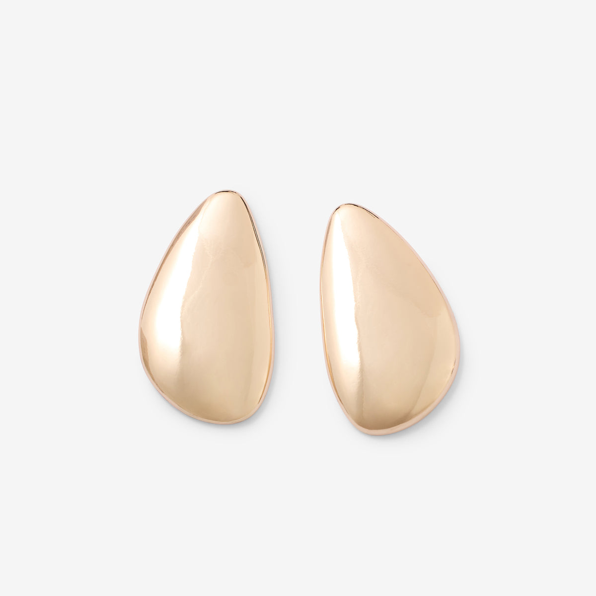 Boucles d'oreilles galets dorés