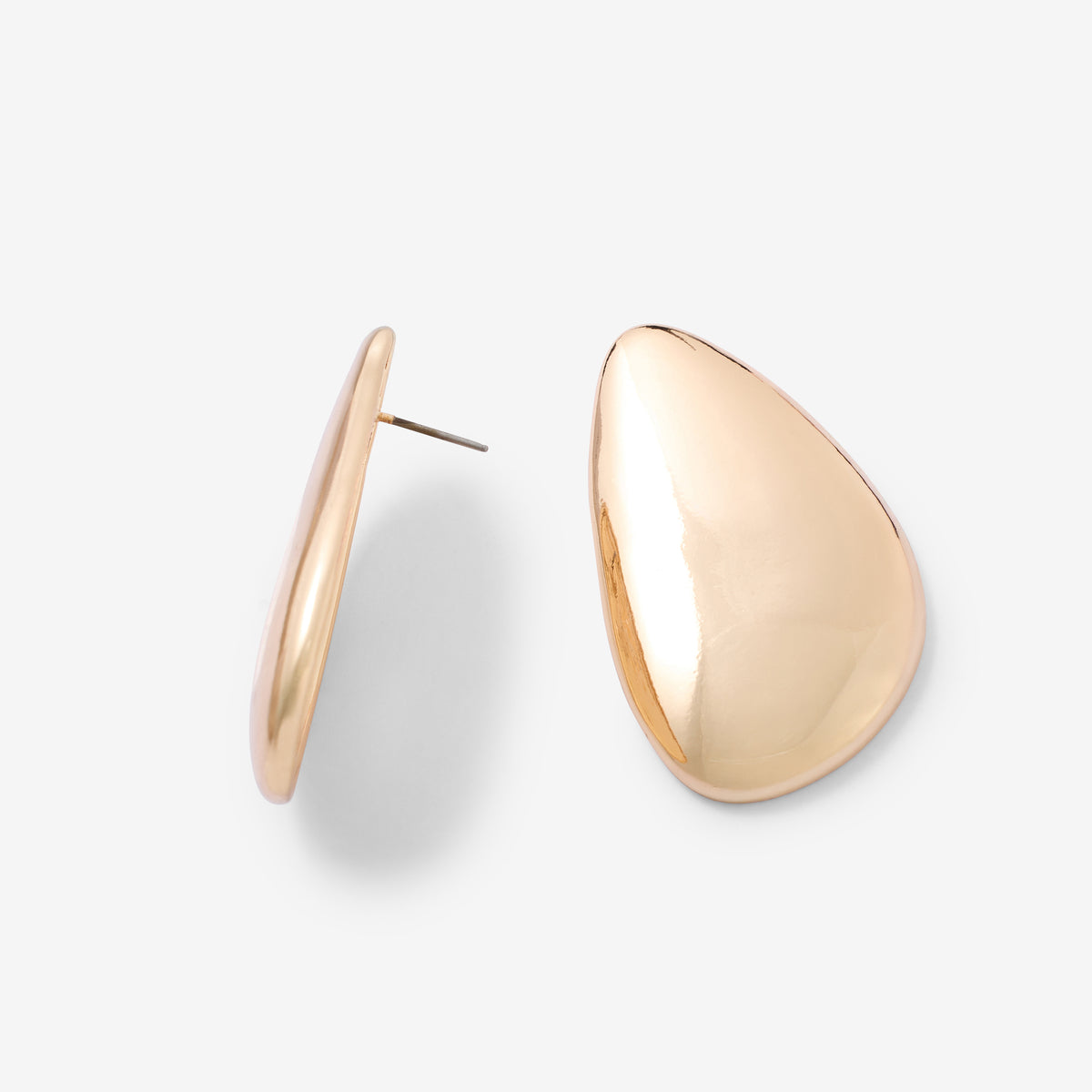 Boucles d'oreilles galets dorés