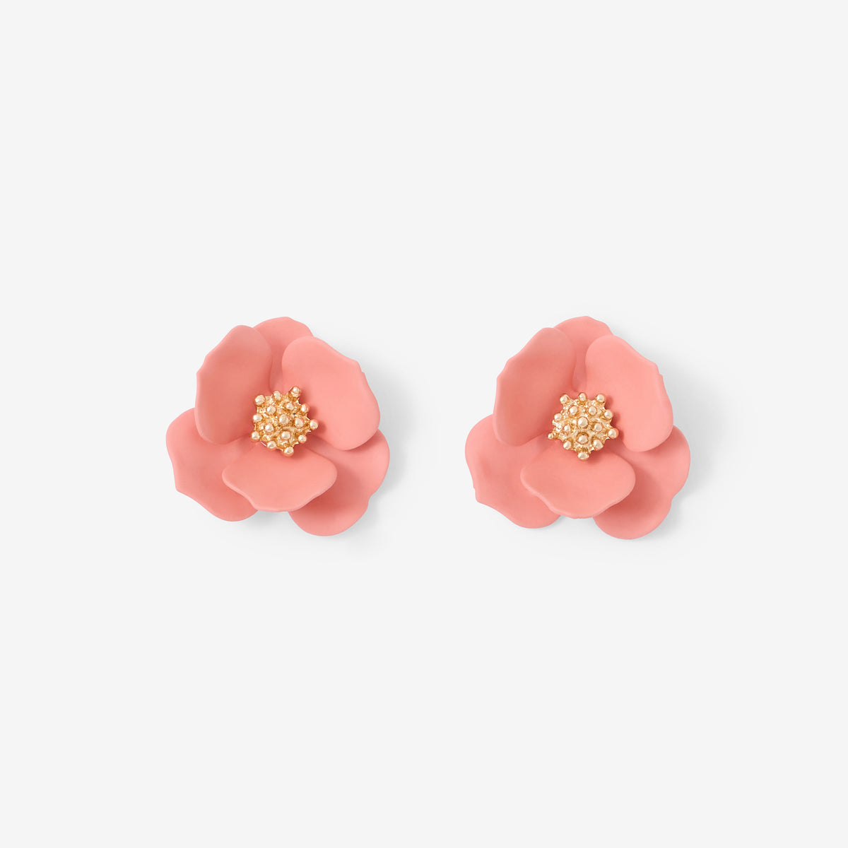 Boucles d'oreilles fleurs roses