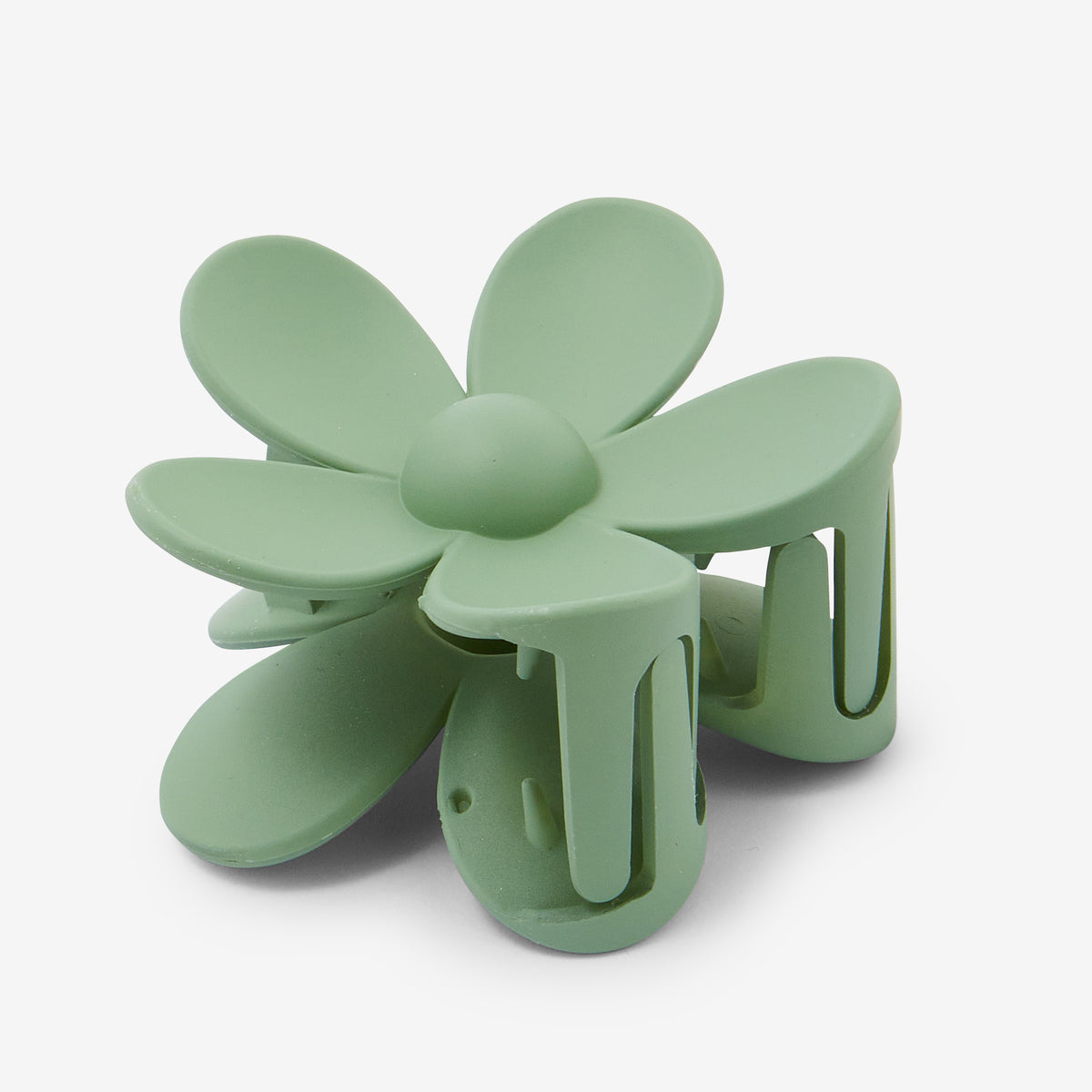 Pince à cheveux fleur verte