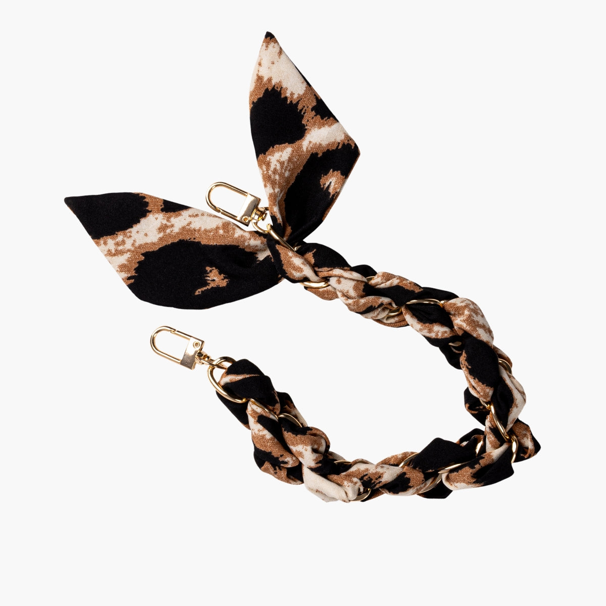 Dragonne chaîne pour téléphone ruban léopard