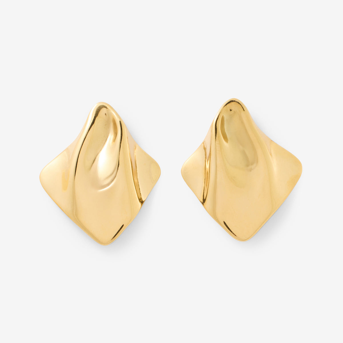 Boucles d'oreilles martelées Acier Inoxydable