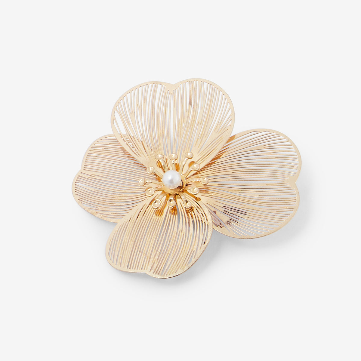 Broche fleur en filigrane
