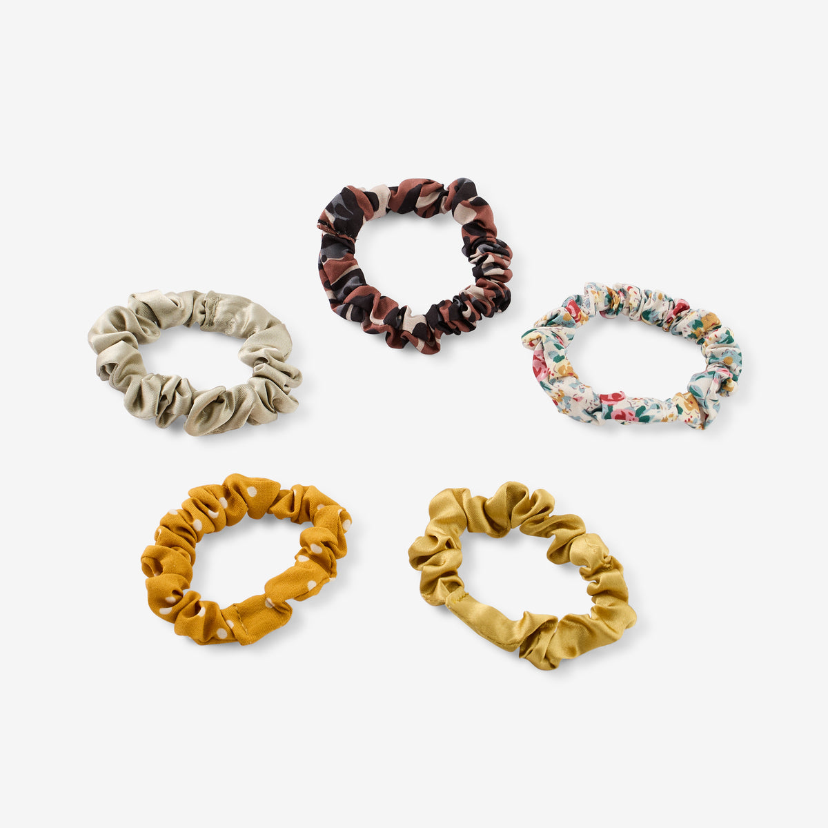 Set de 5 mini chouchous colorés