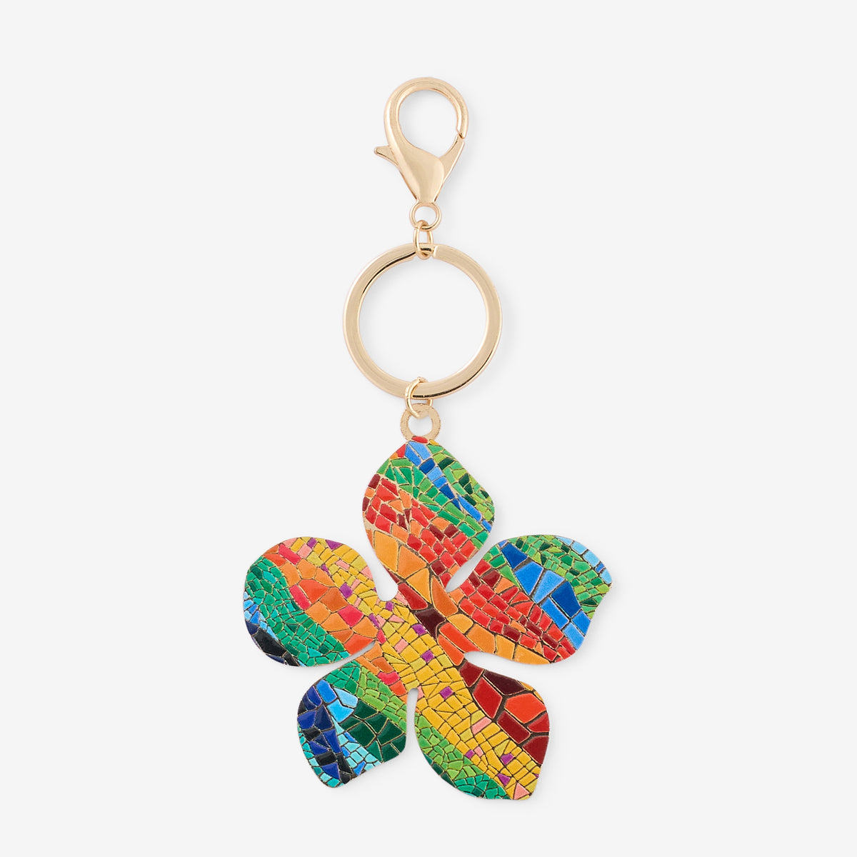 Porte-clés fleur Balagane imprimée mosaïque