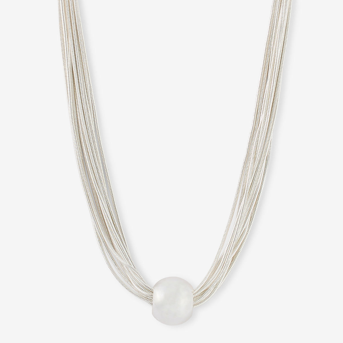 Collier multi chaines argentées