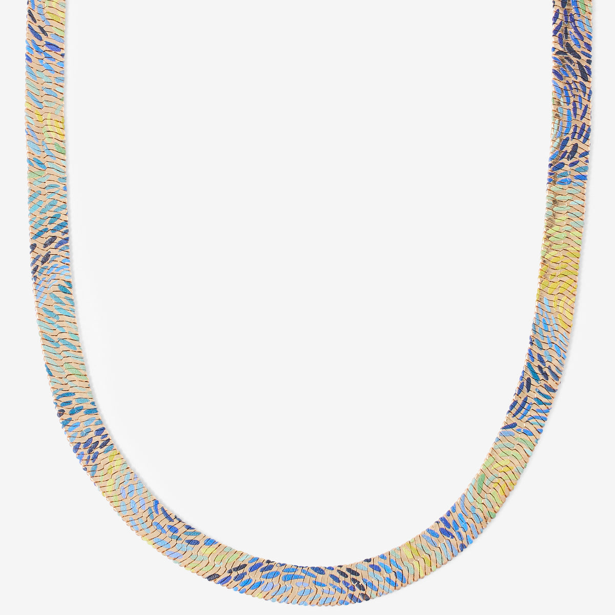 Collier chaine serpent Balagane imprimé pointillisme