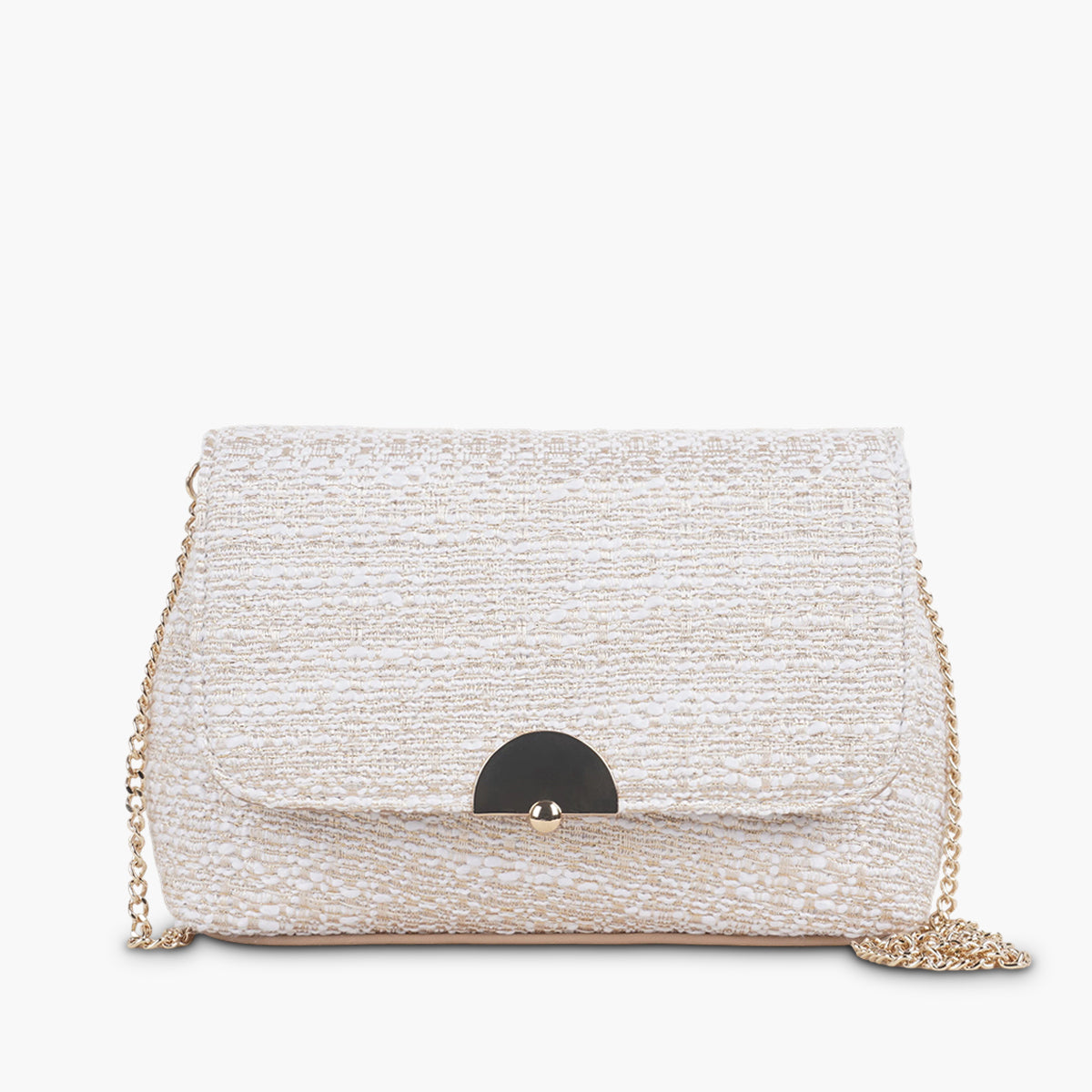 Sac à bandoulière texturé ivoire