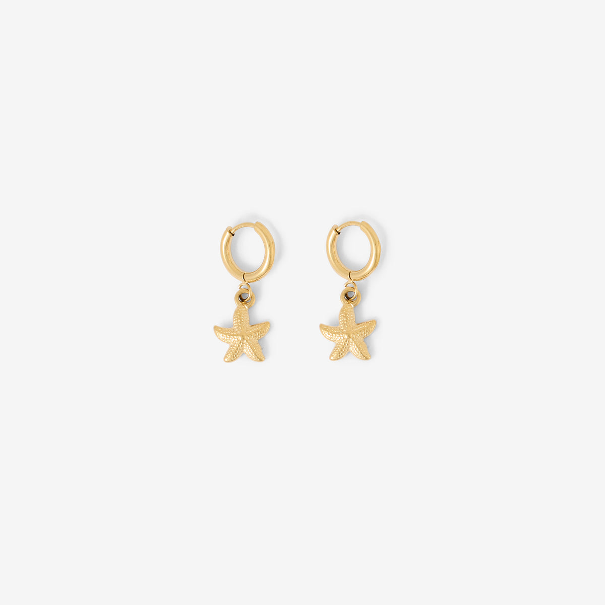 Boucles d'oreilles étoiles de mer en acier inoxydable