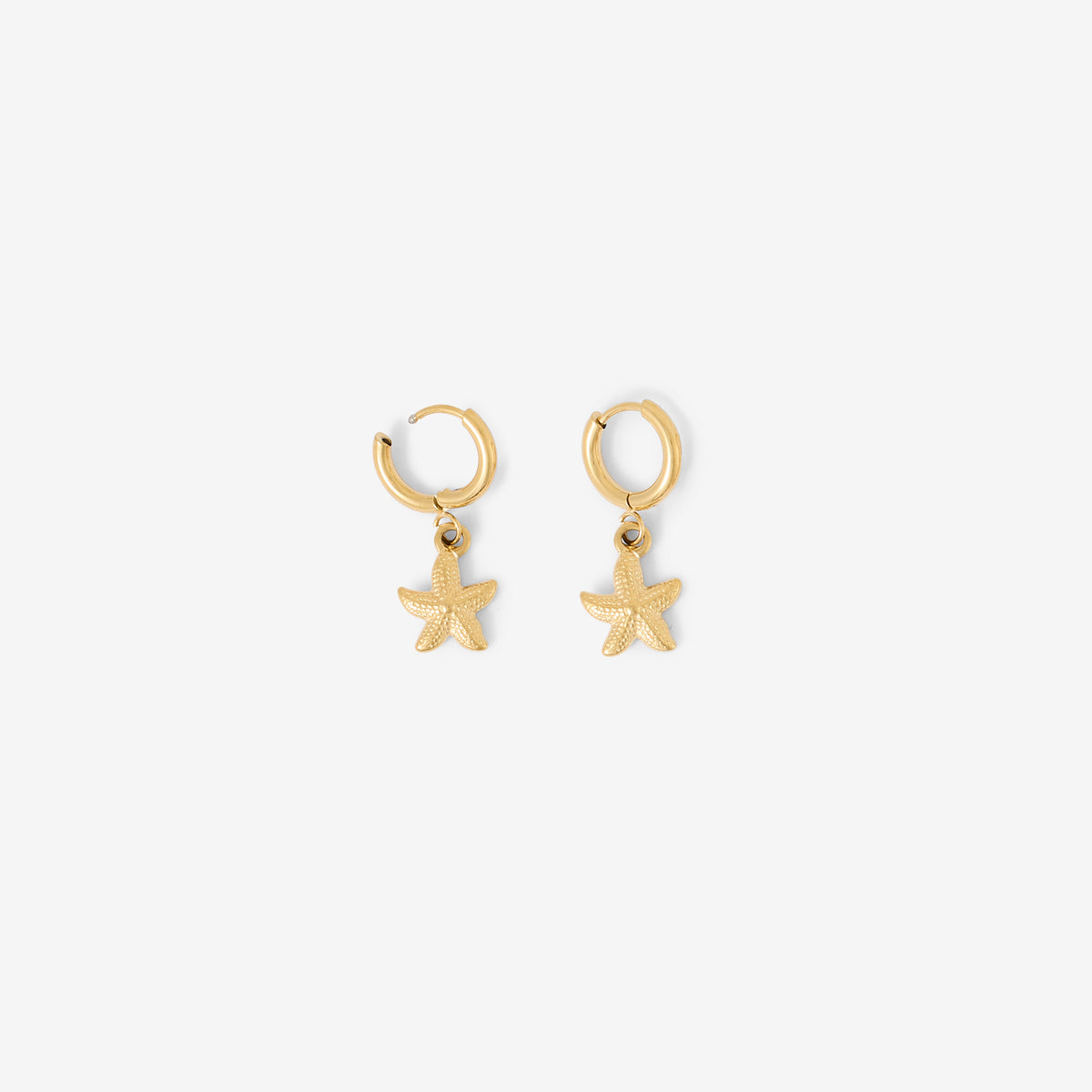 Boucles d'oreilles étoiles de mer en acier inoxydable