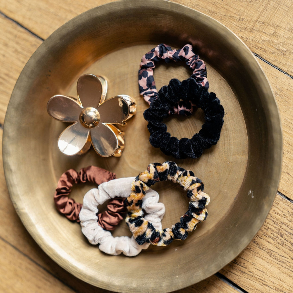 Set de 5 chouchous velours multicolores