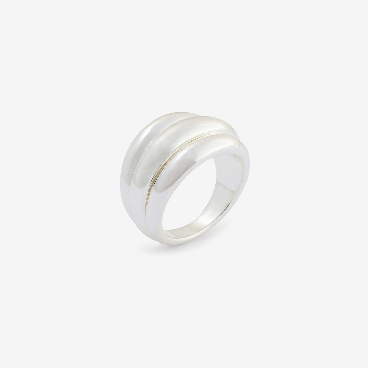 Bague à 3 anneaux argentée