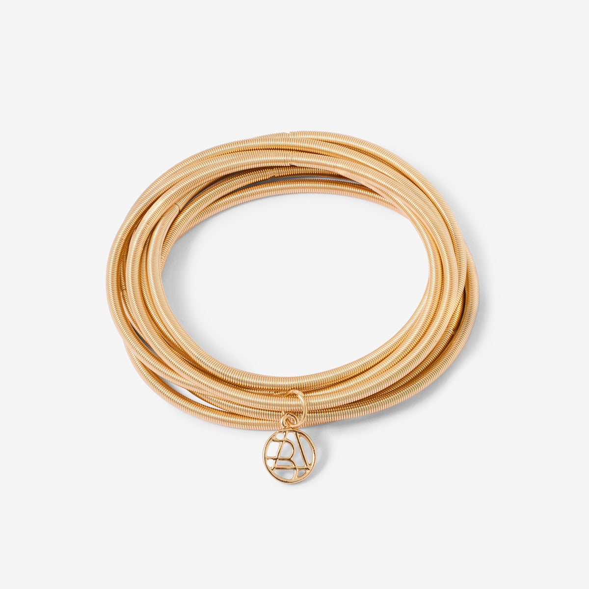 Set de 8 bracelets ressorts dorés