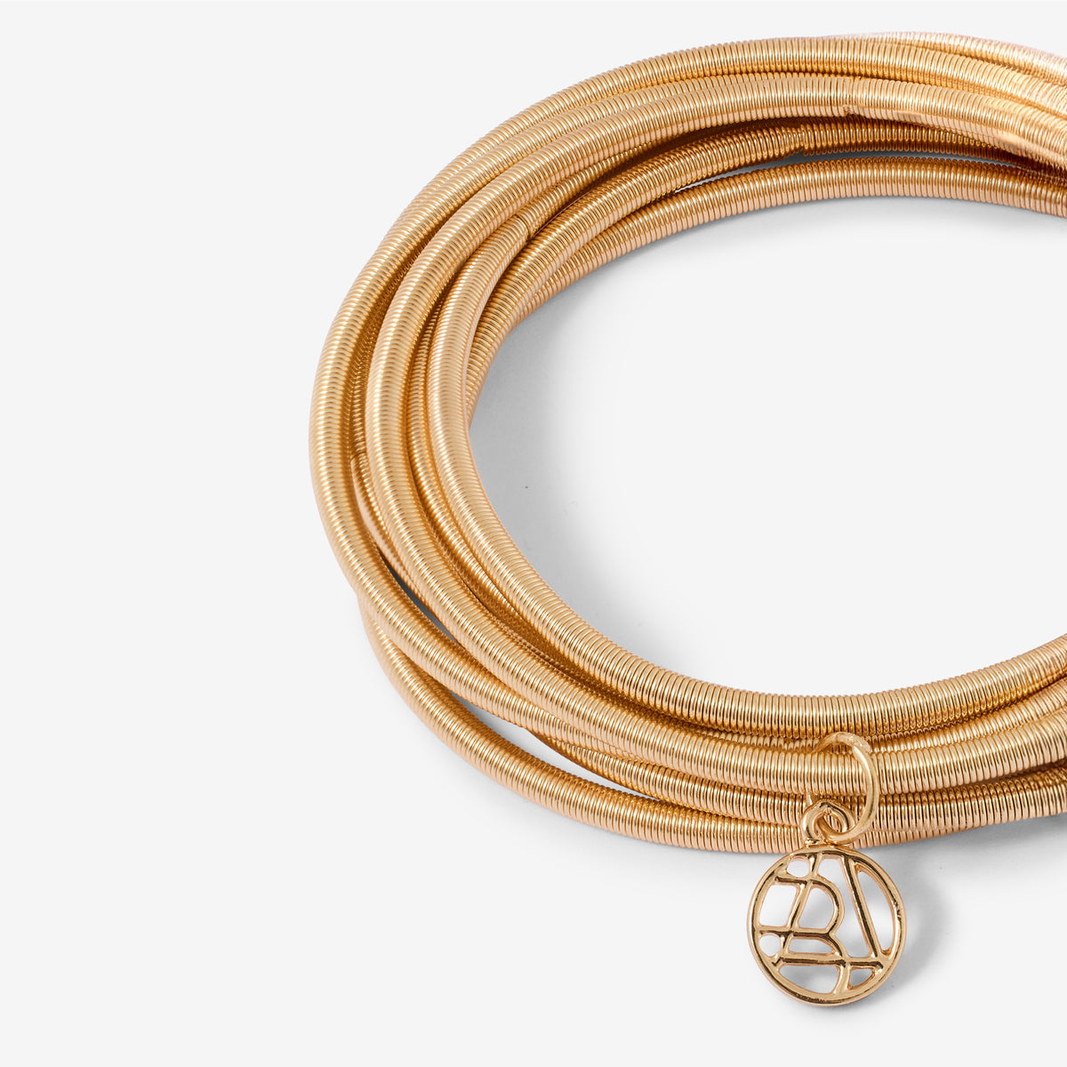 Set de 8 bracelets ressorts dorés