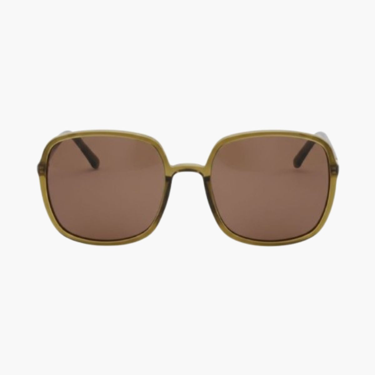 Lunettes de soleil kaki forme carrée