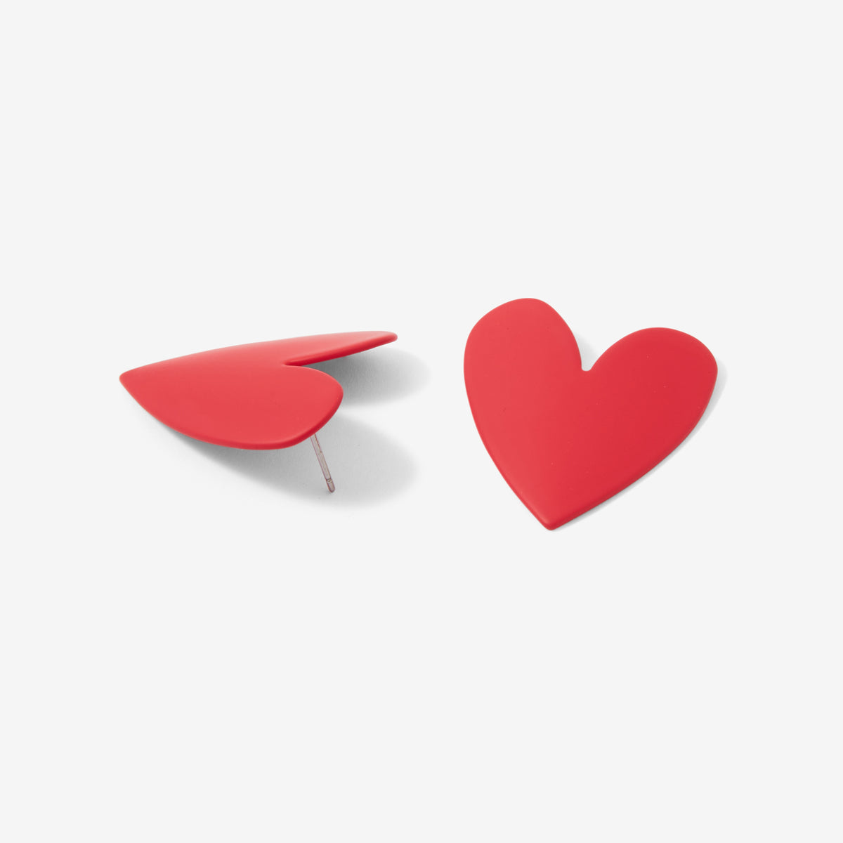 Boucles d'oreilles cœurs rouges