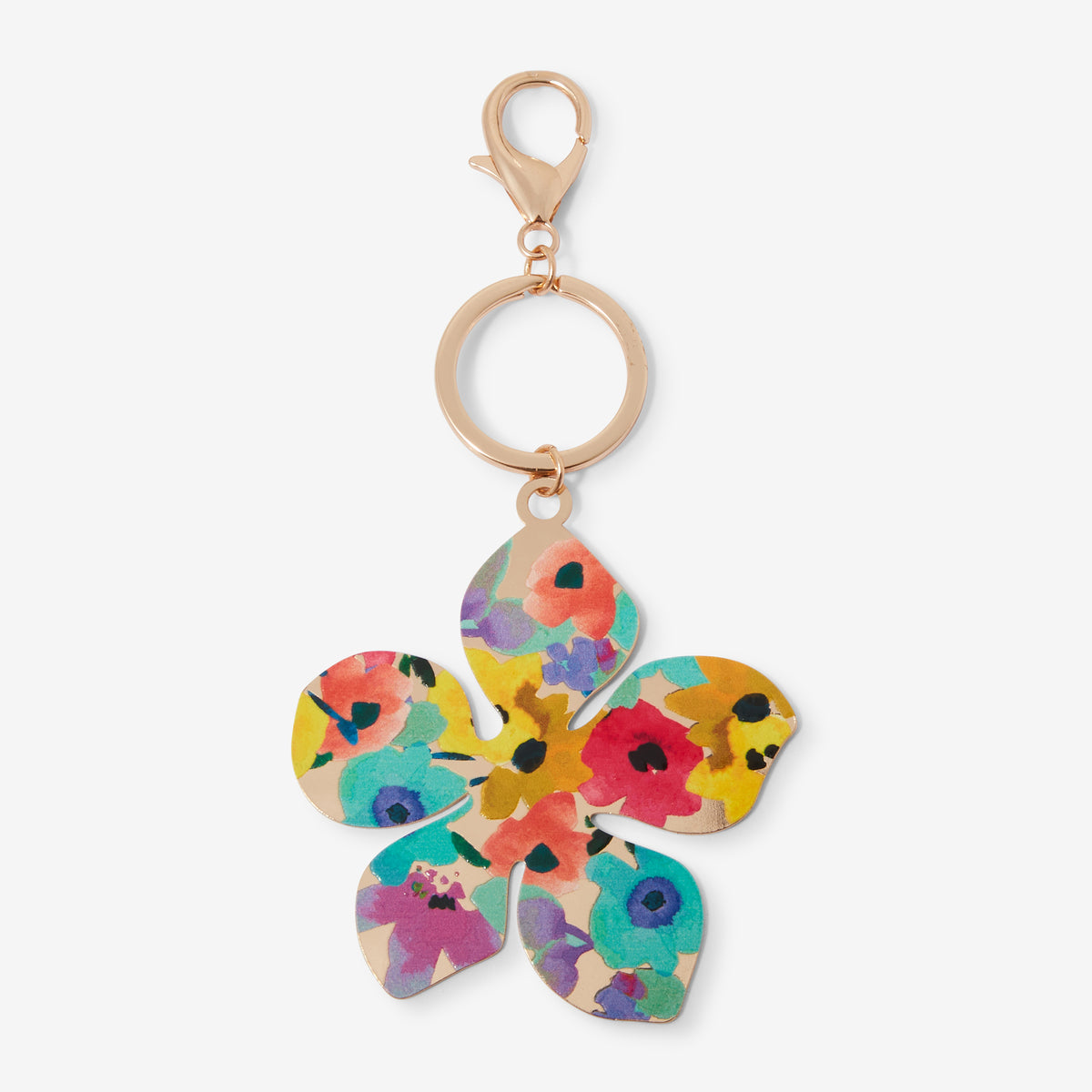 Porte-clés imprimé fleur