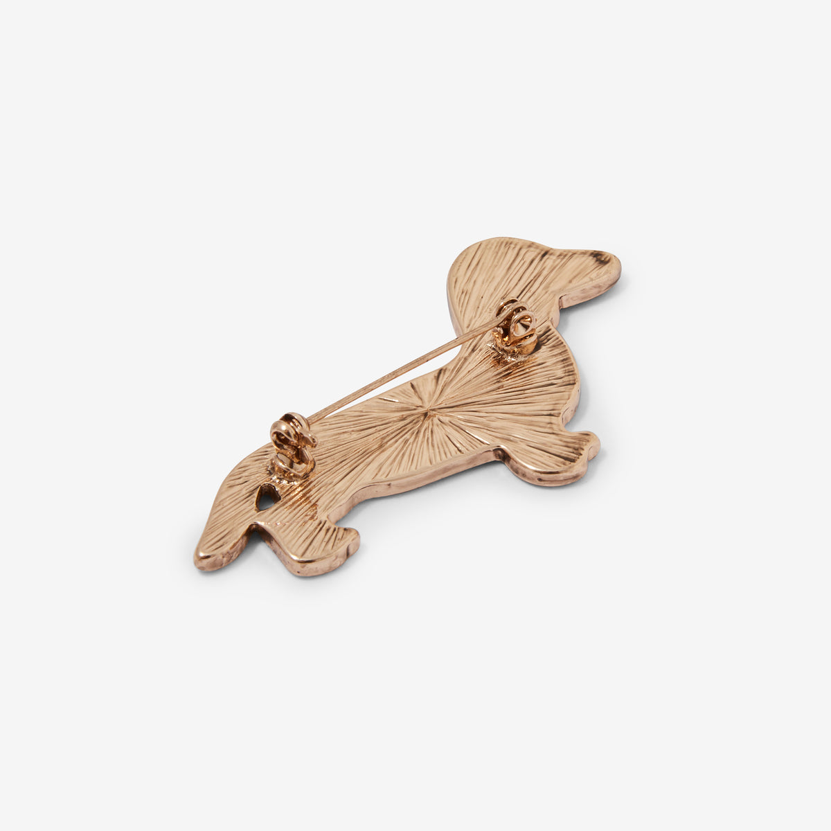 Broche teckel perles