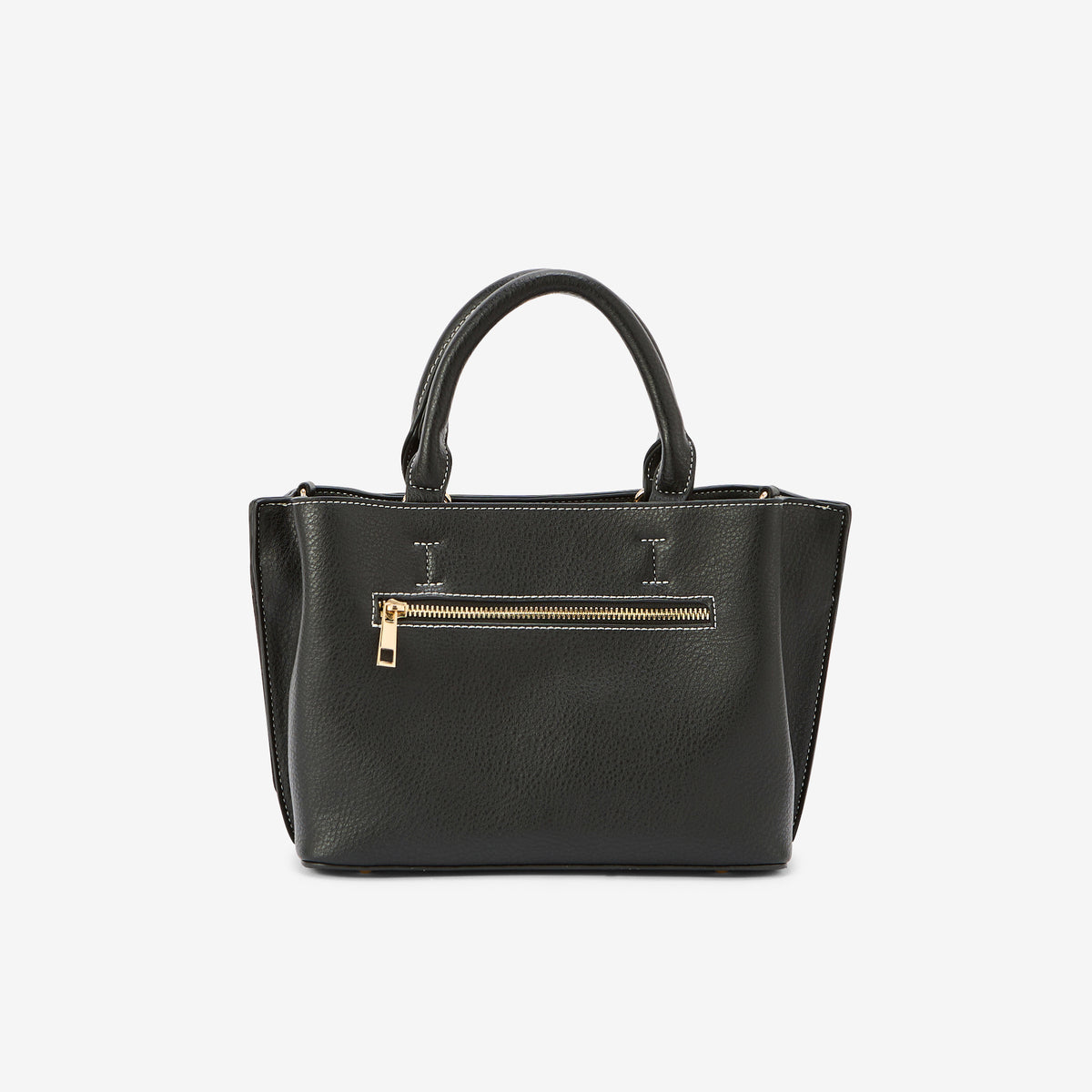 Sac porté main effet grainé noir