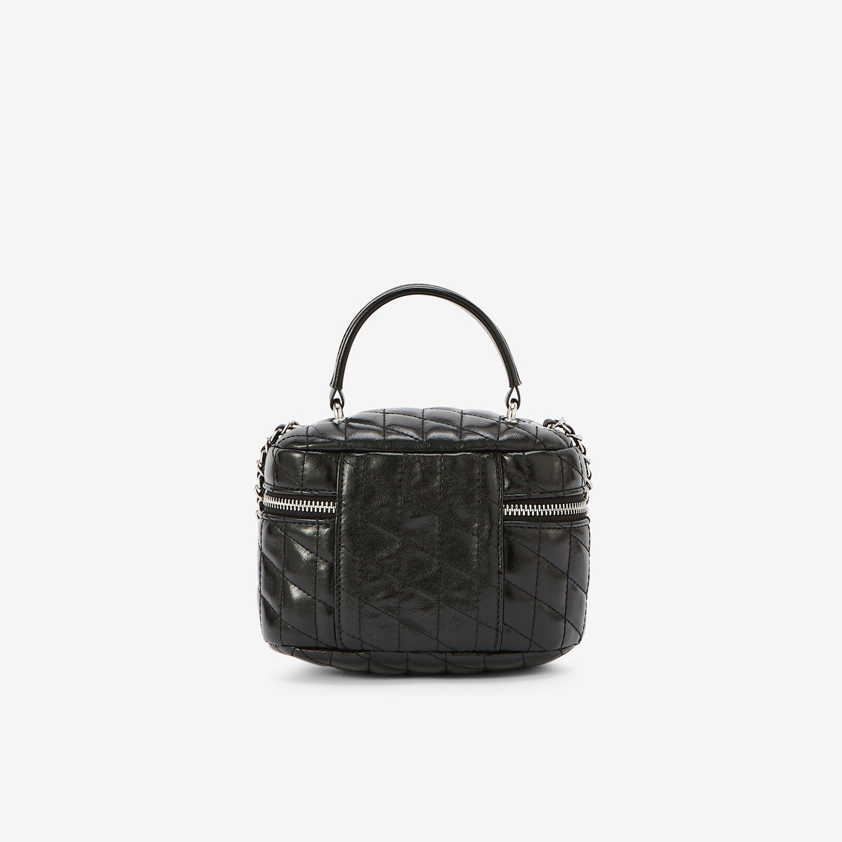 Petit sac noir matelassé avec chaîne