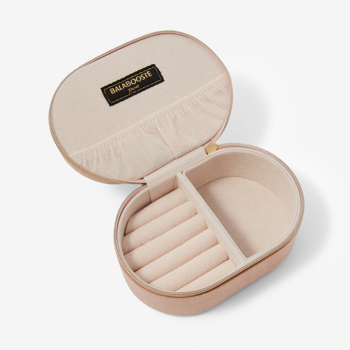 Petite boîte à bijoux ovale rose