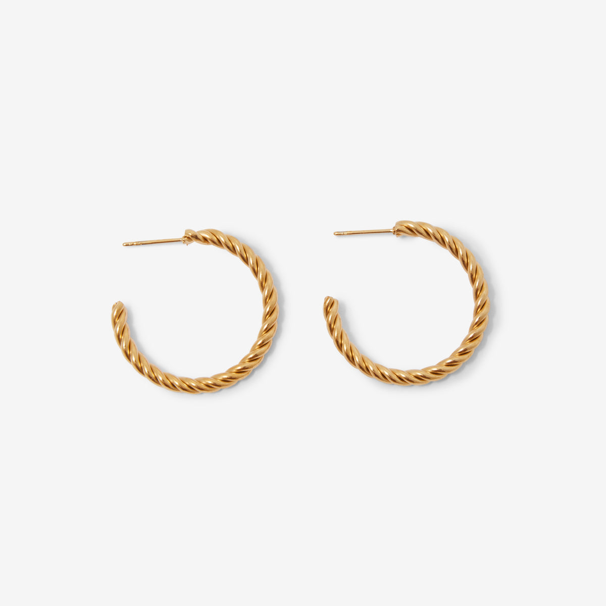 Créoles torsadées en acier inoxydable