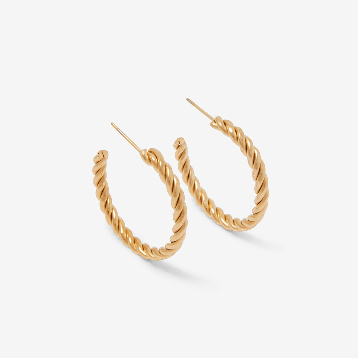 Créoles torsadées en acier inoxydable