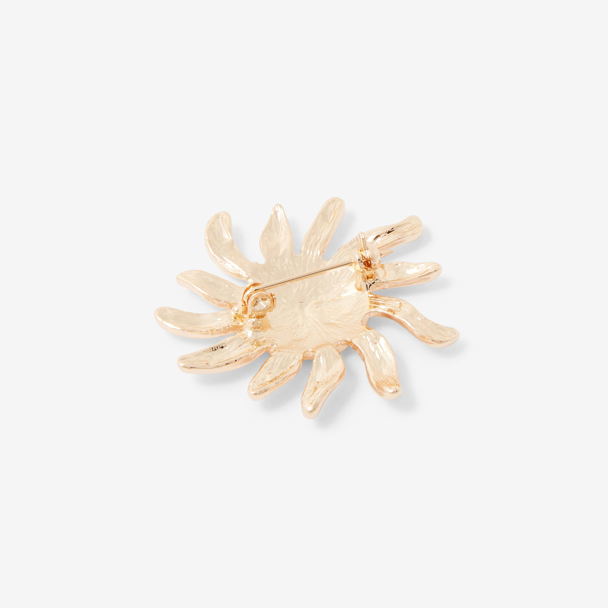 Broche soleil doré